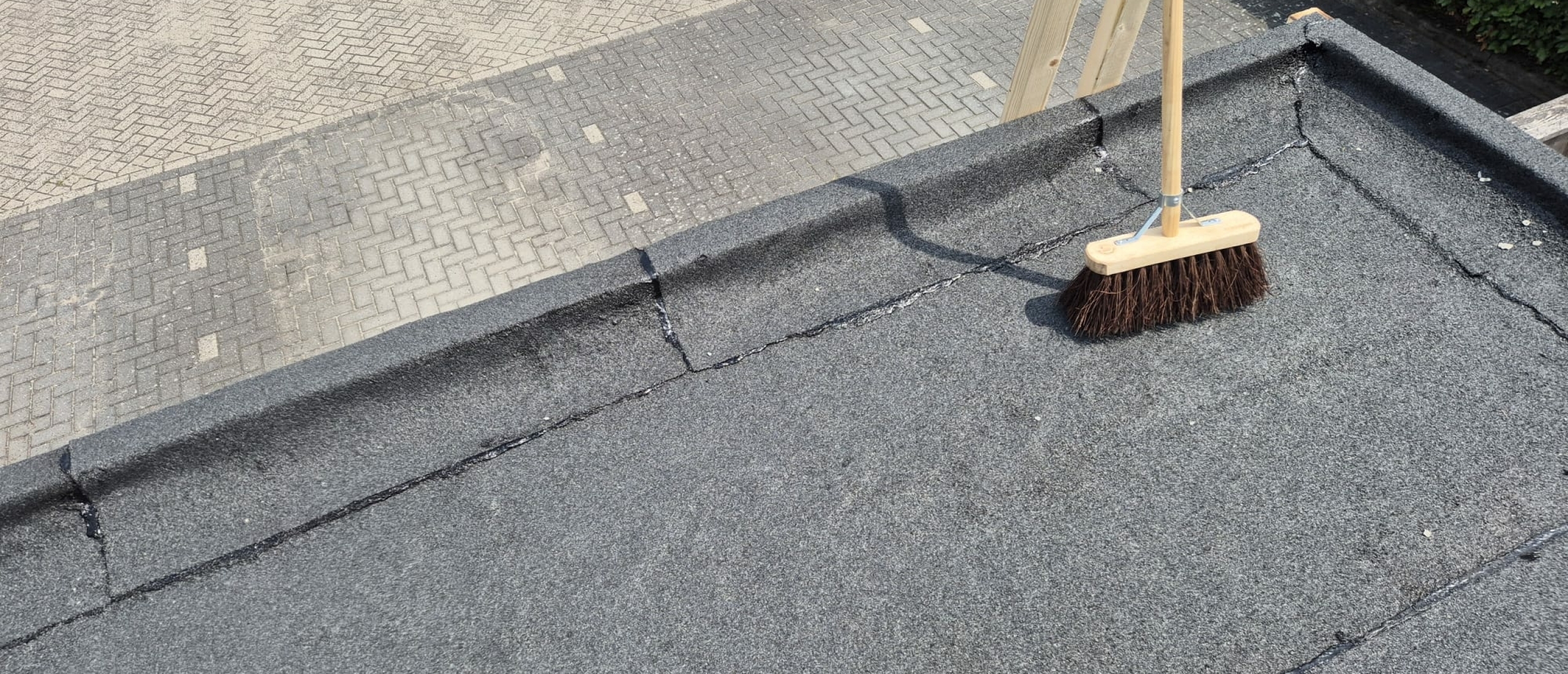 Bitumen dakbedekking overlagen