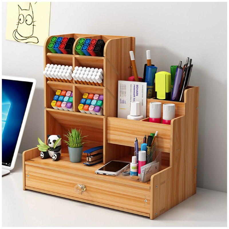 hobbyplek-opgeruimd-houden-tips-beads-basics-blog-bureau-organizer-hout-bakje-lade