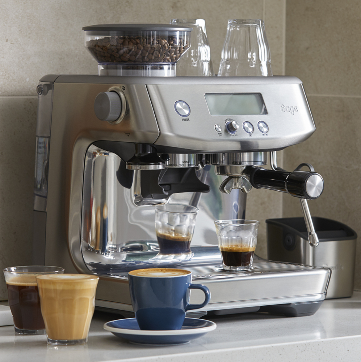 Sage Barista Pro machine à cafe assortiment