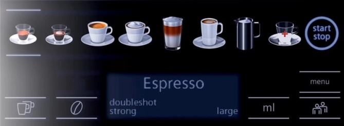 Siemens machine à café EQ.6 écran touch