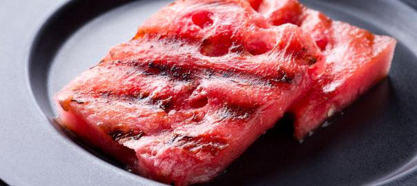 Gegrilde watermeloen met feta