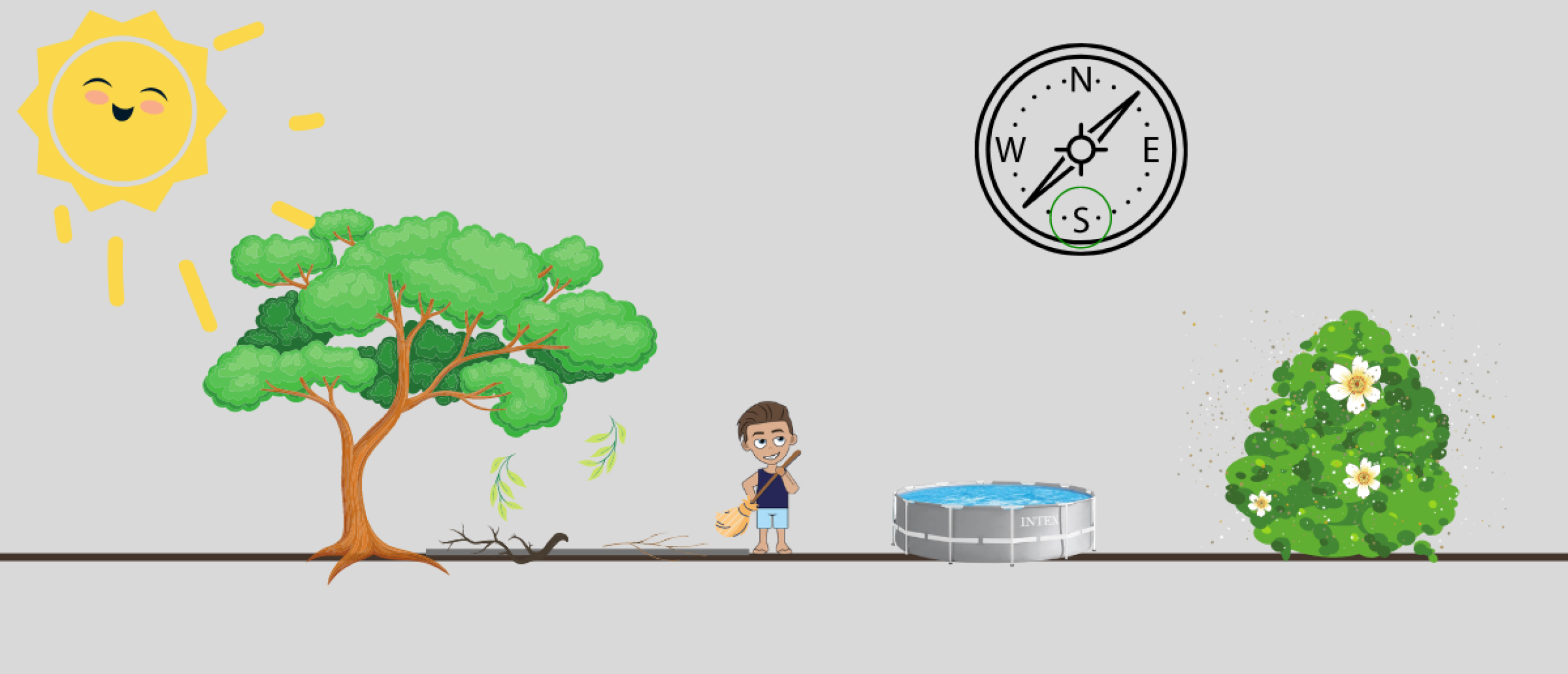 Zwembad in de tuin plaatsen