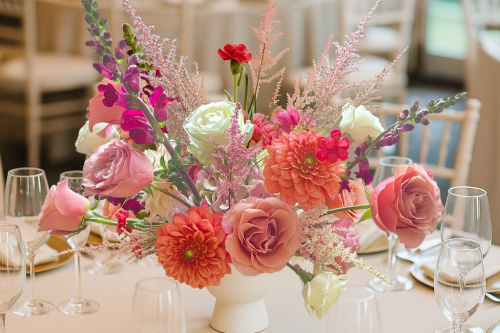 Coral centerpiece private event