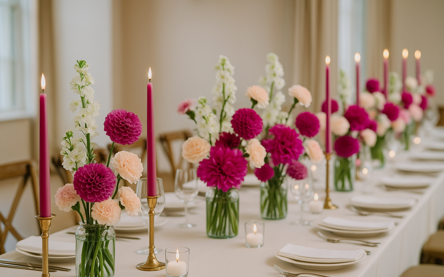 Dahlia wedding table