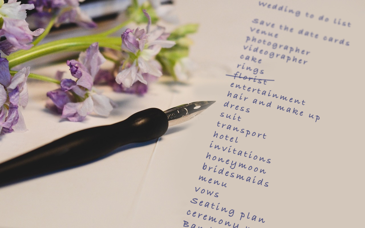 wedding to do list