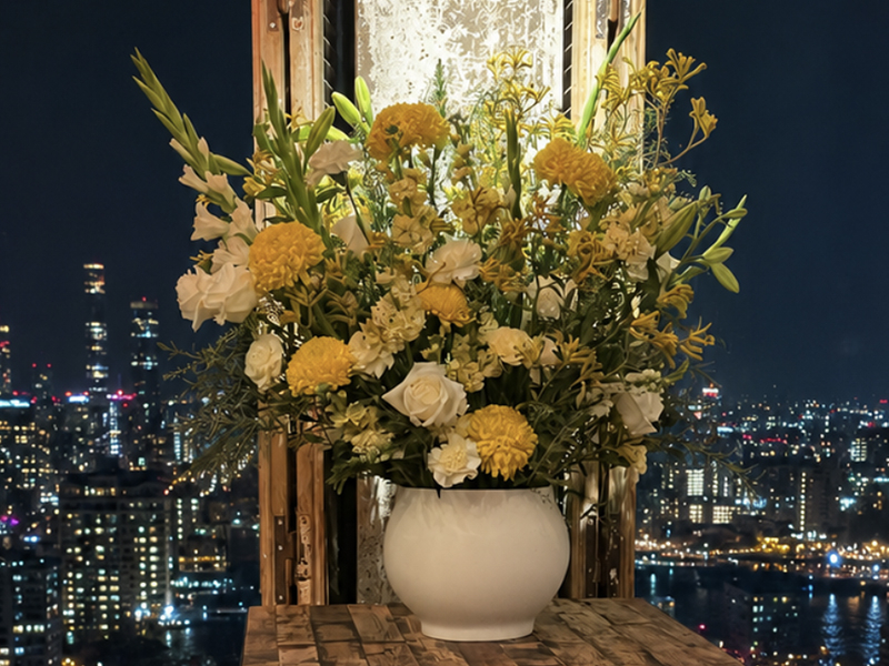 Snapchat Event florals at A'Dam Tower Amsterdam