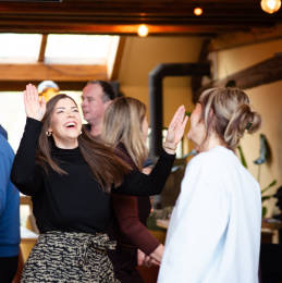 Deelnemers tijdens een live dag van het transformatie traject in Bergen op Zoom