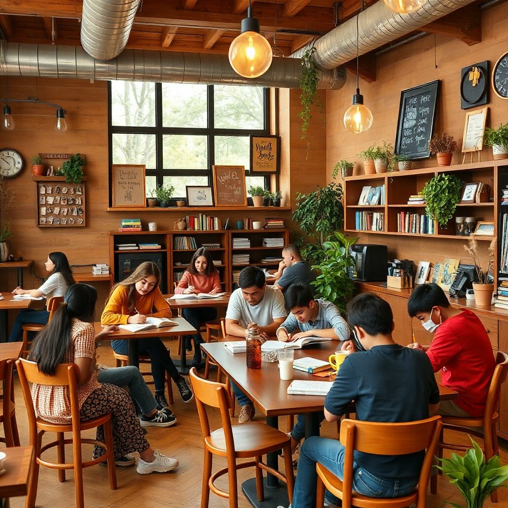 Kinderen en volwassenen leren samen aan tafels