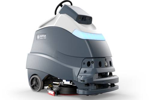 Autonome schrobzuigmachine voor middelgrote vloeroppervlakken. Biedt personeel de mogelijkheid om zich te richten op andere werkzaamheden terwijl de Liberty SC50 6 uur lang op een batterijlading reinigt.
