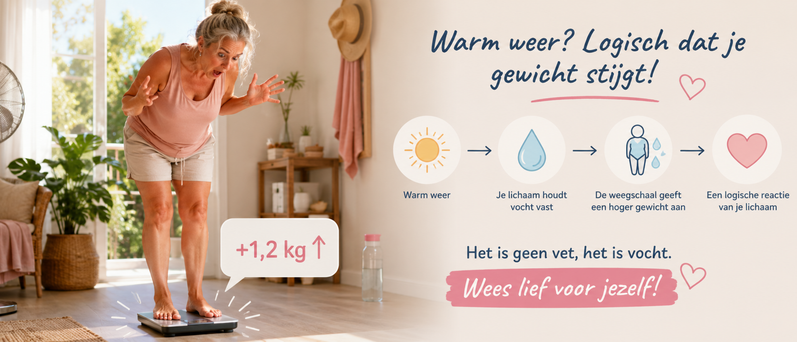 Waarom ben je zwaarder met warm weer