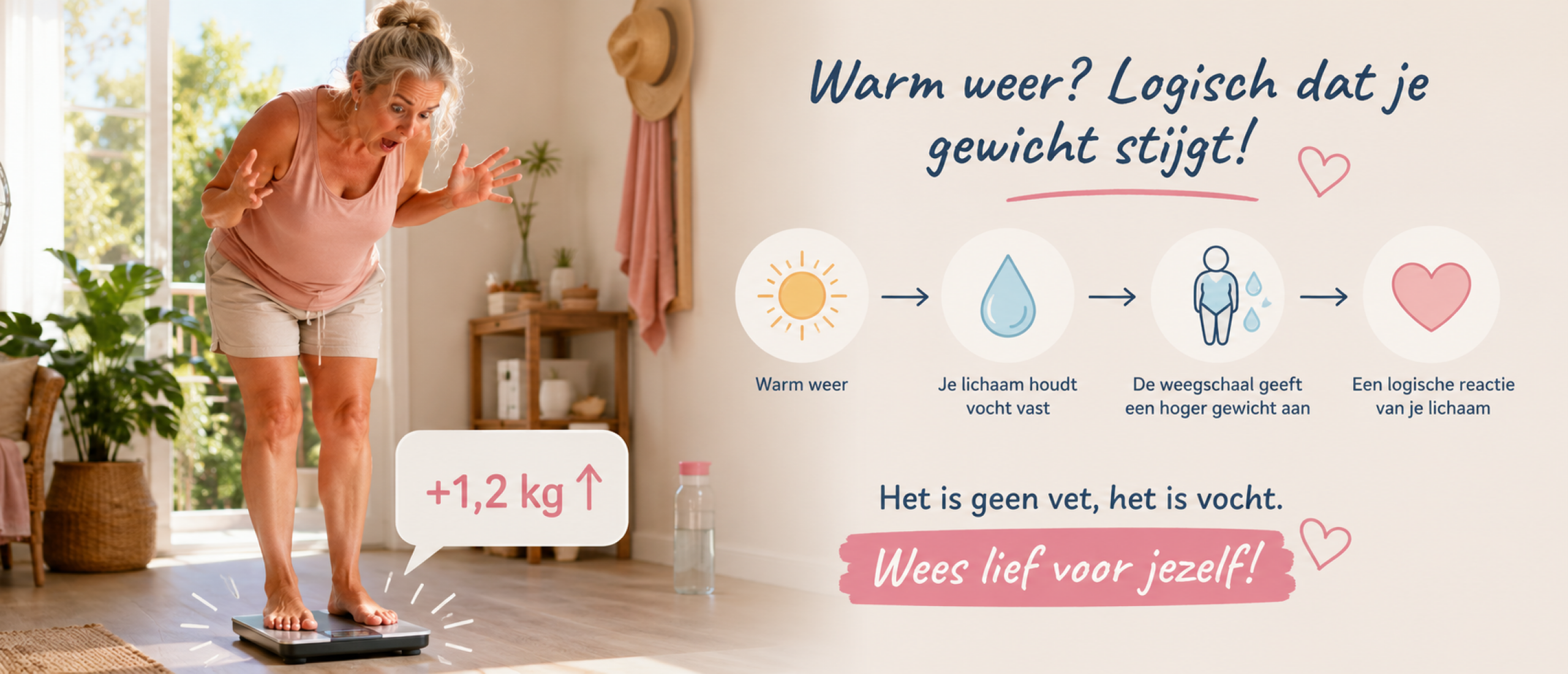 Waarom ben je zwaarder met warm weer
