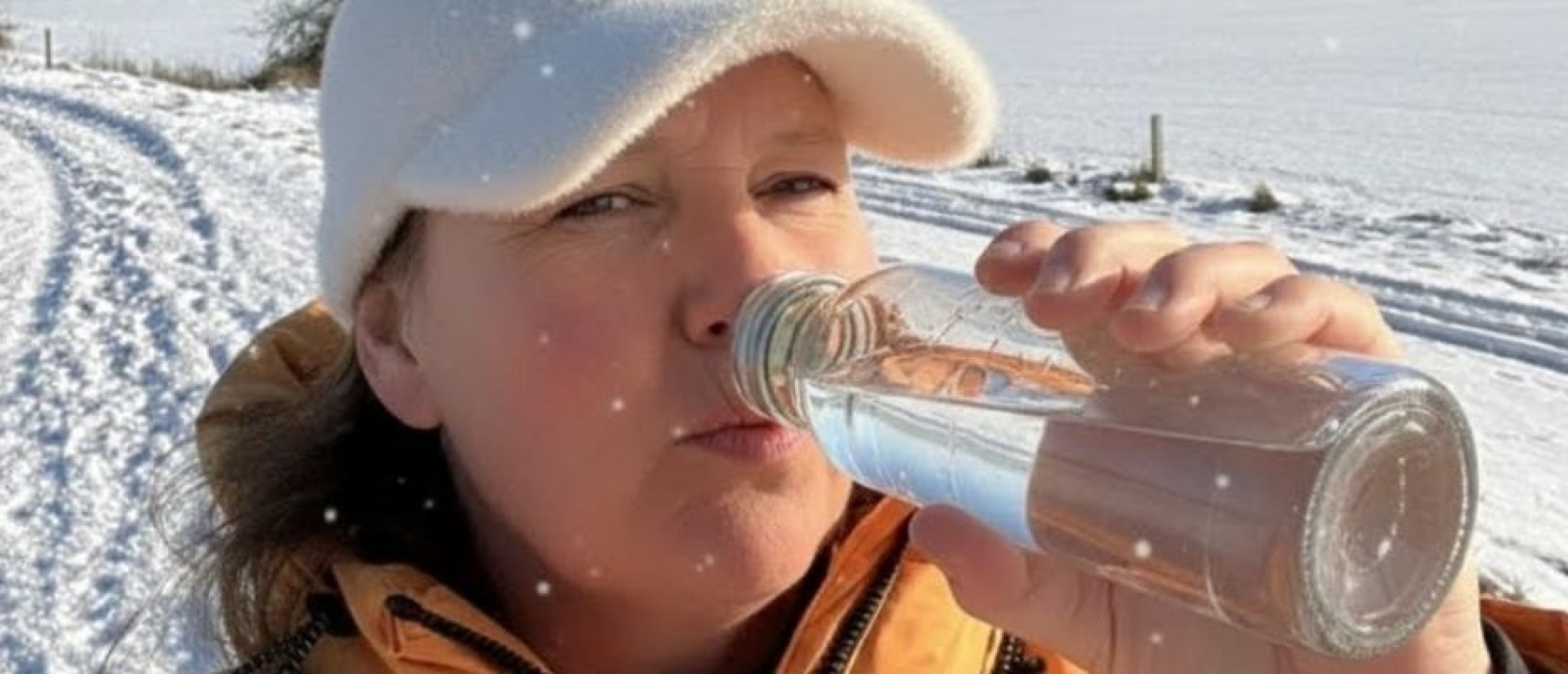 Waterdrinken in de winter