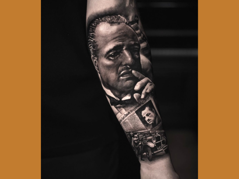 Godfather realisme tattoo Gent