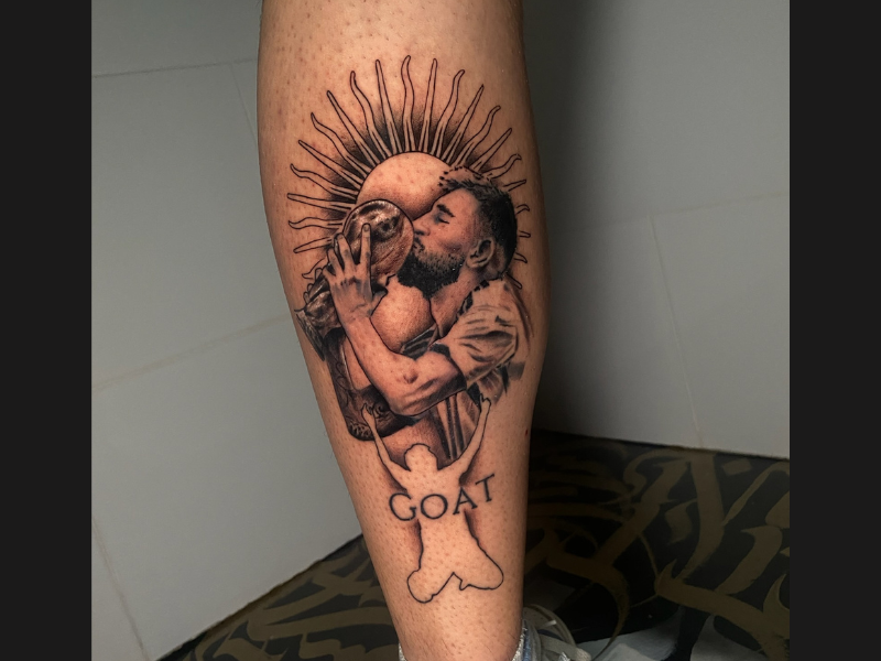 Messi tattoo worldcup