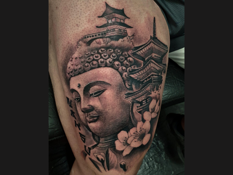 Boeddha realisme tattoo Gent