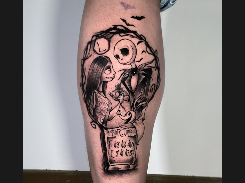 Bonnie & Clyde tattoo nightmare before christmas