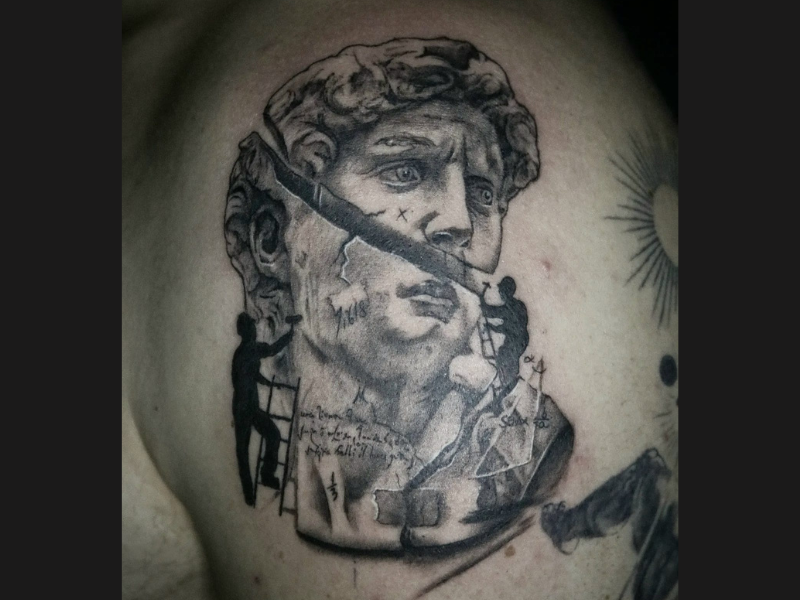 David tattoo onder constructie