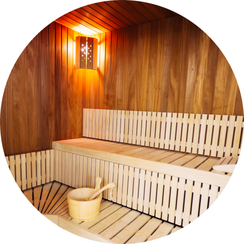 groepsaccommodatie op een vakantiepark met sauna