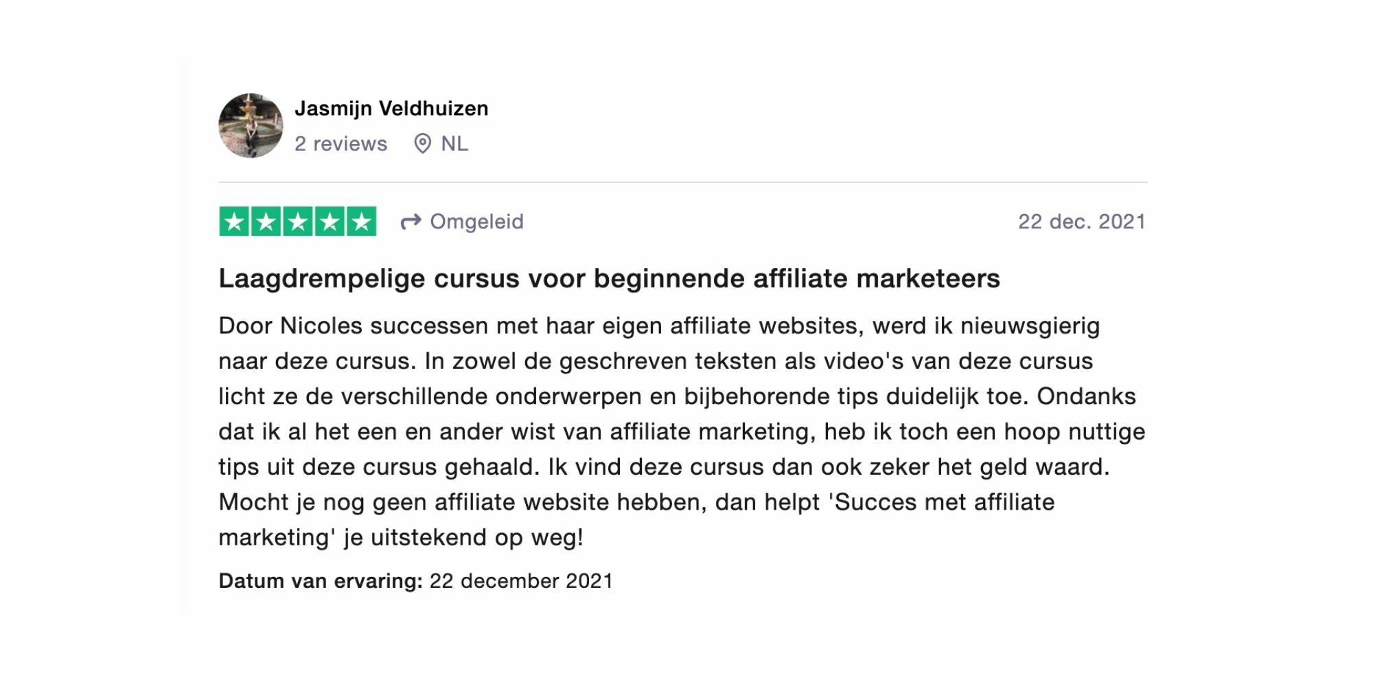 Succes met affiliate marketing ervaringen