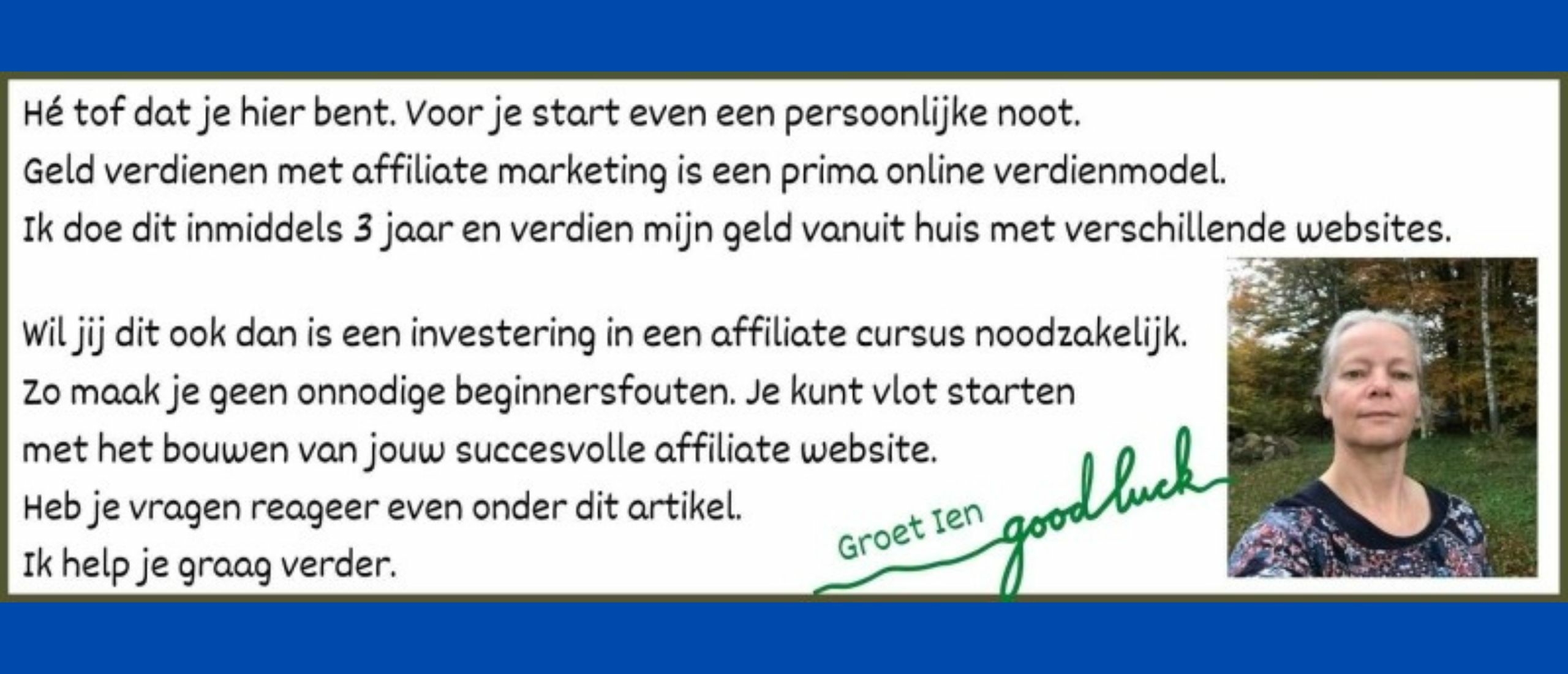 Affiliate marketing beginnen en inkomsten genereren met je blog