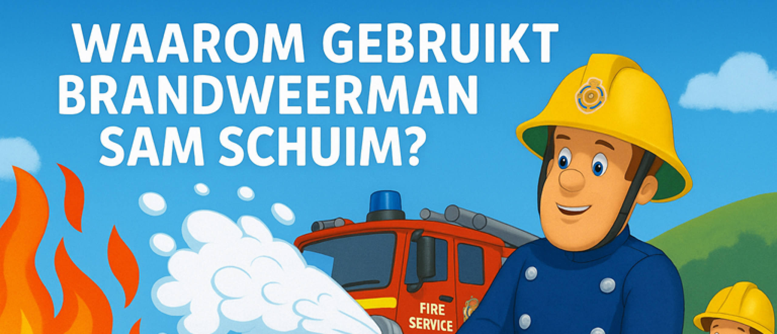 Waarom gebruikt Brandweerman Sam soms schuim en geen water?