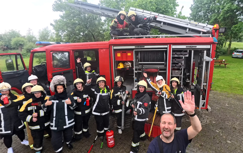 Zeskamp als bedrijfsuitje bij de brandweer in Gelderland