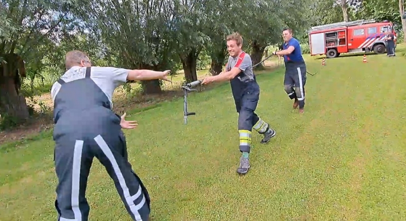 Bedrijfsuitje bij de brandweer