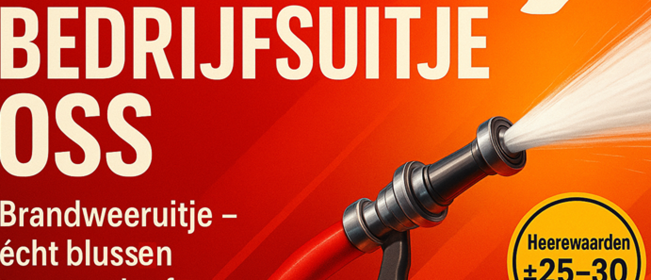 Bedrijfsuitje Oss: vlammen met de brandweer (±25–30 min rijden)