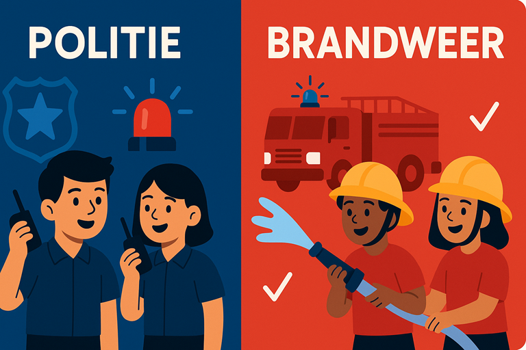 Politie of brandweer feestje?