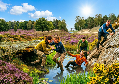 Beleef de ultieme outdoor survival ervaring: klimmen, samenwerken en uit je comfortzone treden in de Nederlandse natuur. Perfect voor teambuilding zonder schermen.