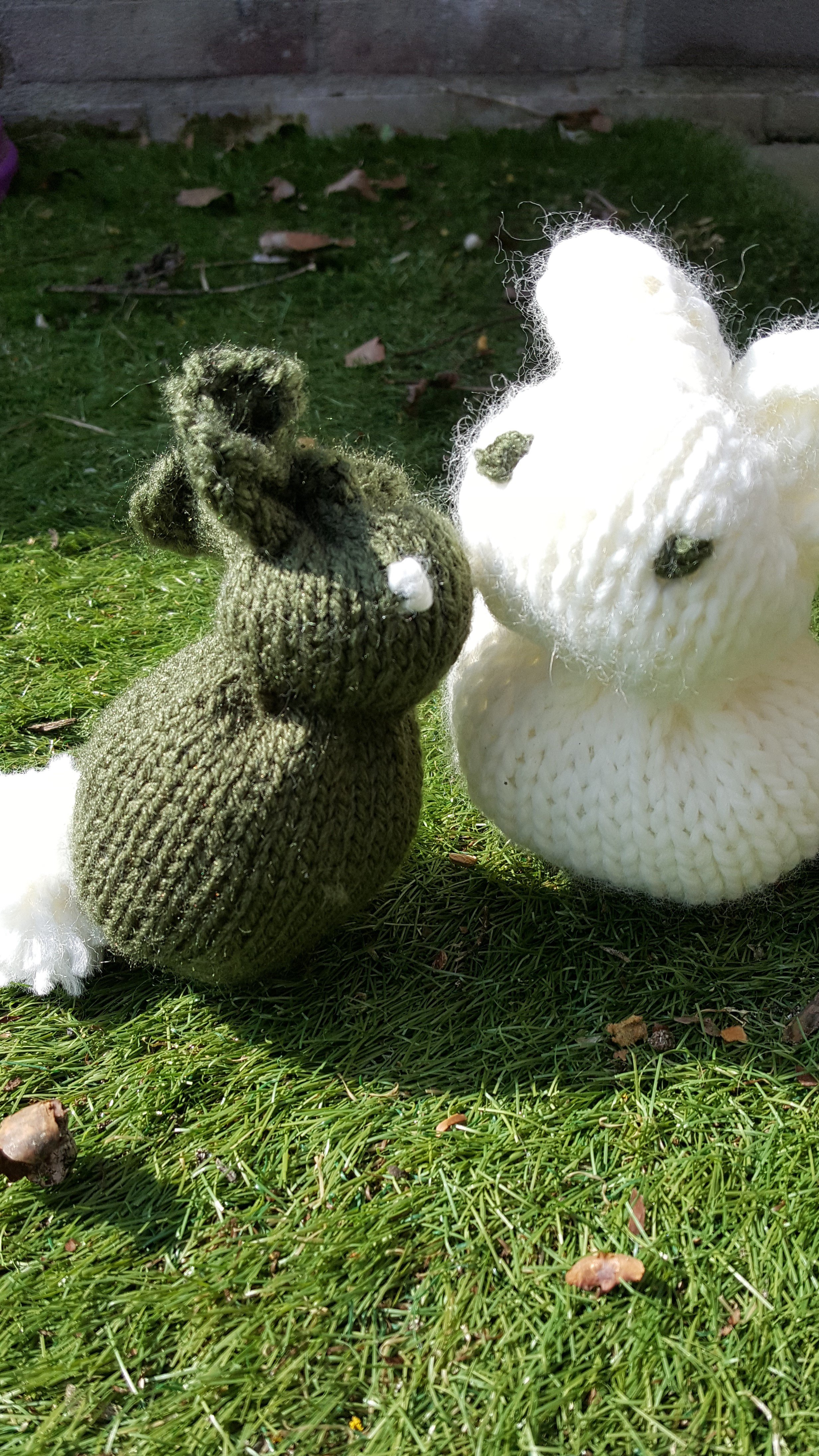 Een konijntje breien in tricotsteek