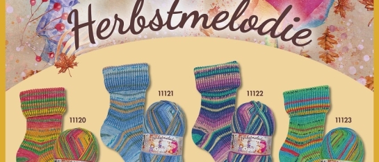 Opal 4-draads sokkenwol Herbstmelodie in 8 prachtige kleuren