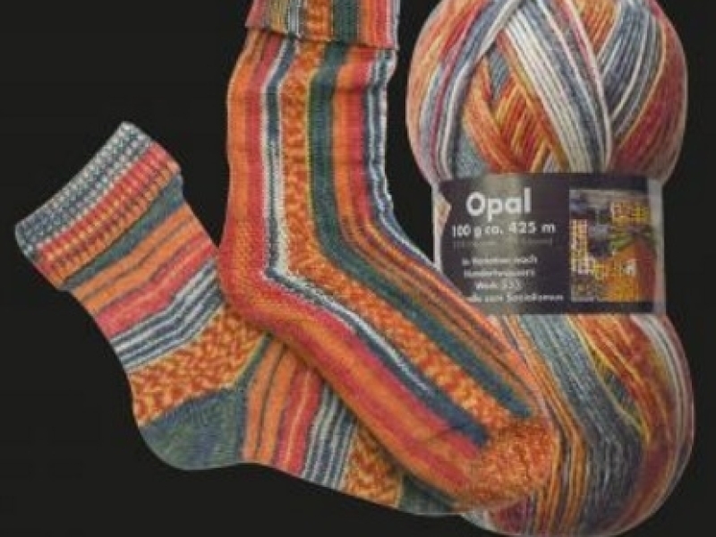 Opal 4-draads sokkenwol Hundertwasser 1430 Die Straße zum Sozialismus