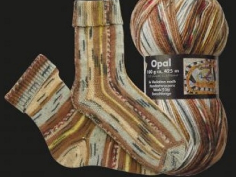 Opal 4-draads sokkenwol Hundertwasser 1436 Seeslanghe