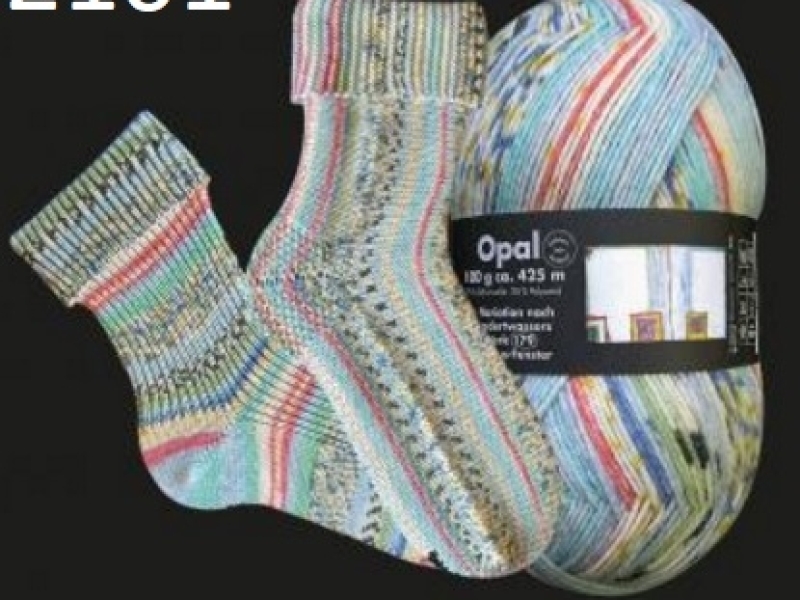 Opal 4-draads sokkenwol Hundertwasser 2101 Autobus-Fenster