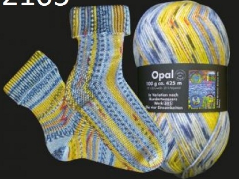 Opal 4-draads sokkenwol Hundertwasser 2105 Die vier Einsamkeiten