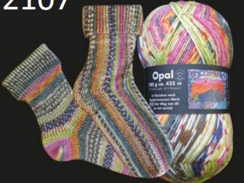 Opal 4-draads sokkenwol Hundertwasser 2107 Der Weg von dir zu mir zuruck