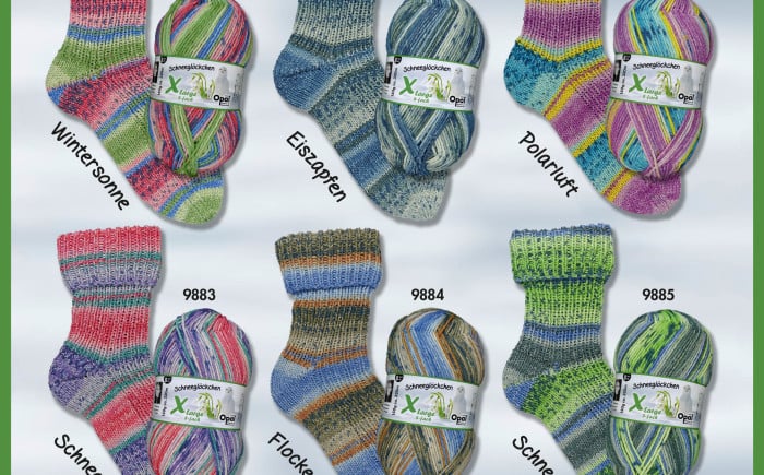 De dikste serie sokkenwol die Opal ieder jaar uitgeeft is deze mooie 8-draads serie in 6 kleuren