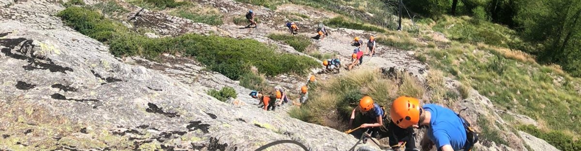 klimmen hoog klettersteig Aosta