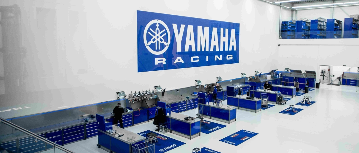 Geluidsinstallatie werkplaats Yamaha MXGP Team
