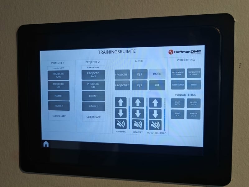 Bediening touch scherm HoffmanDME