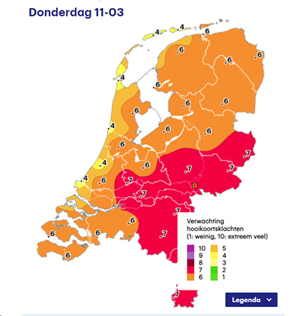 Hooikoorts waarschuwing in Nederland