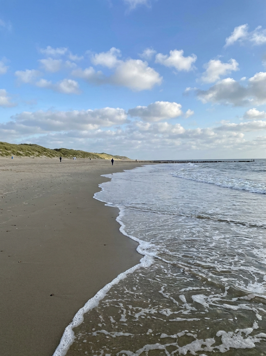 Foto van de zee, gemaakt door cursist