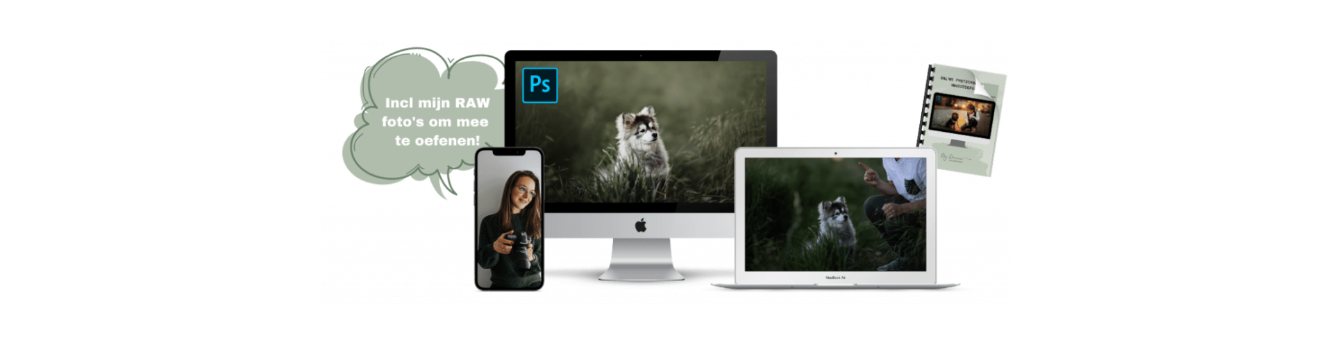 Online Photoshop PRO Cursus - Header Wit - ByDianne