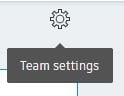 Team settings selecteren
