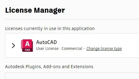 Klik op Change License Type.