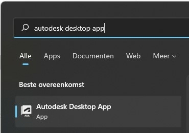 Open de Autodesk Desktop App.
