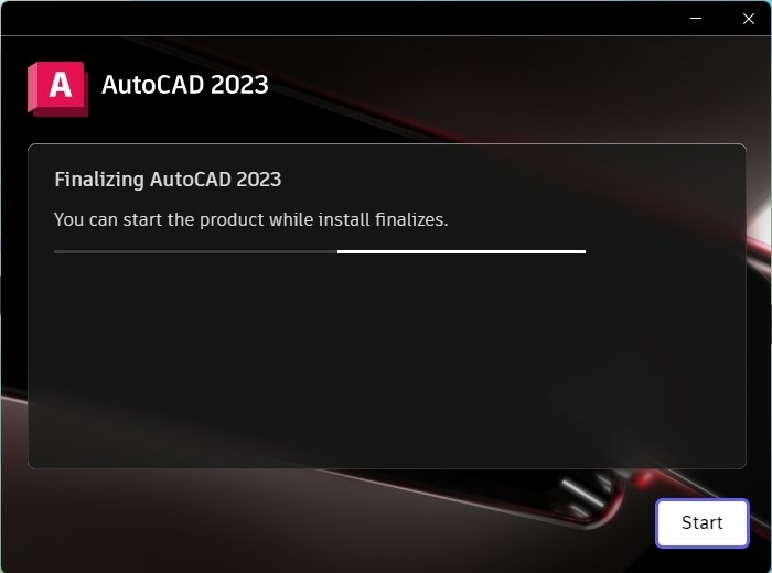 Software opstarten tijdens de afronding van de installatie.