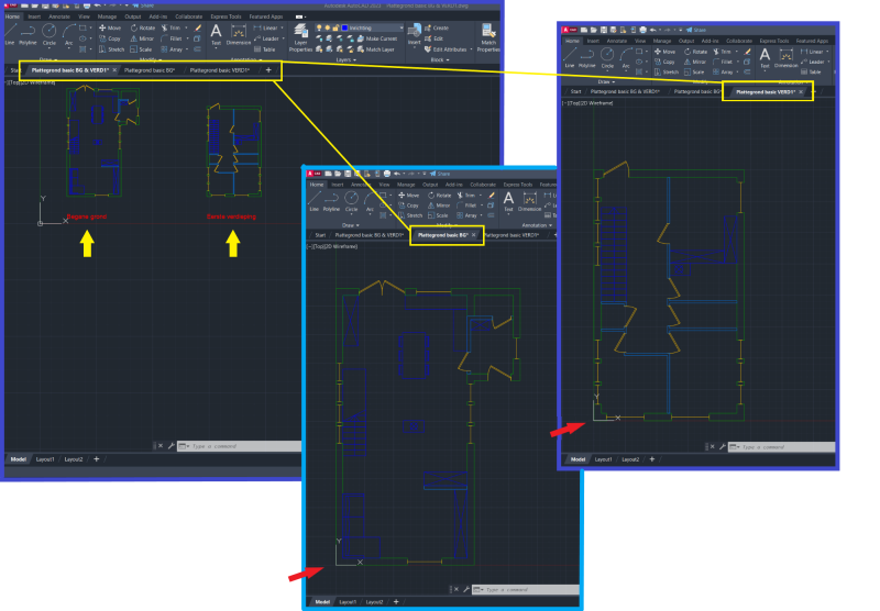 AutoCAD vensters