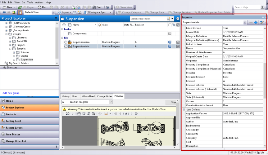 User Defined Properties in Vault Professional